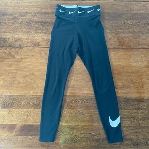 Womens Nike Leggings swoosh black XS